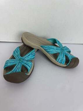 Keen Bali Strap Sandals Blue Turquoise Strappy Outdoor Comfort Slides